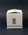 white shipping box featuring "Handcrafts" in a single color print, made from sturdy 3-ply corrugated cardboard.