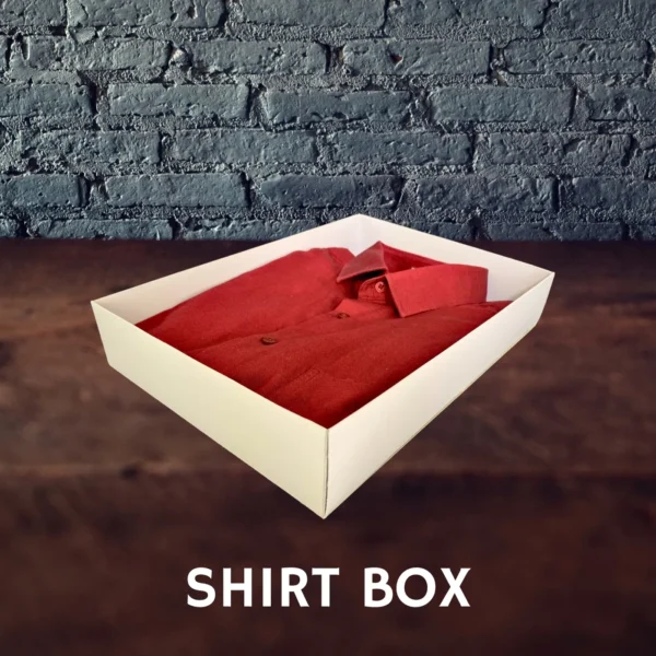 Shirt Gift Box with black ribbon bow made of 300gsm boxboard for formal shirt gifting