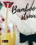 Bamboo drinking straw - reusable eco-friendly straw for cold beverages