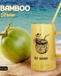Bamboo drinking straw - reusable eco-friendly straw for cold beverages