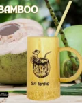Handmade natural bamboo mug - 250ml eco-friendly cup for cold drinks and water