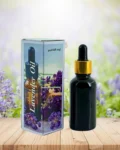 Lavender essential oil 30ml in gold collar dropper bottle with printed box