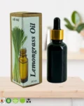 30ml Lemongrass Essential Oil in gold collar dropper bottle with printed cardboard box