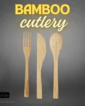 Bamboo cutlery set - eco-friendly spoon, fork and knife for sustainable dining