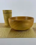 Handcrafted 7-inch mahogany wood bowl