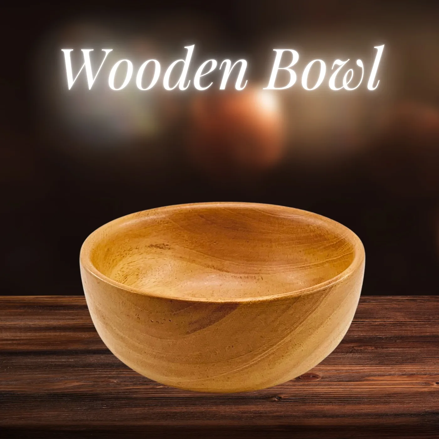 Handcrafted 7-inch mahogany wood bowl