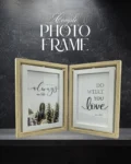 Couple tabletop photo frame with dual photo display