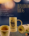 Handmade natural bamboo mug - 250ml eco-friendly cup for cold drinks and water