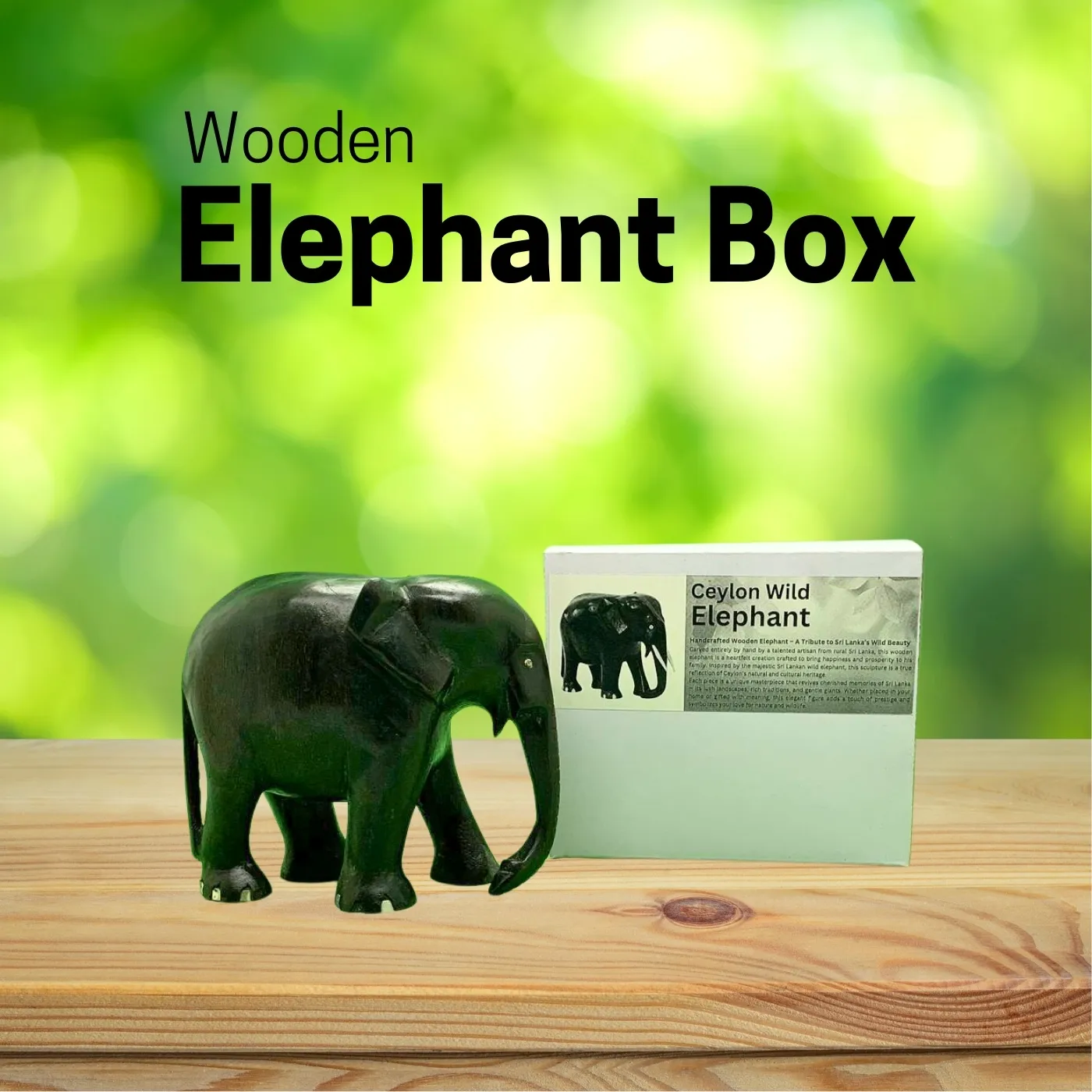 Eco-friendly boxboard box for wooden elephant