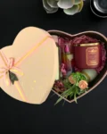 Surprise Her with Love Gift Box with candle, body mist, water bottle, and flowers in pink heart box