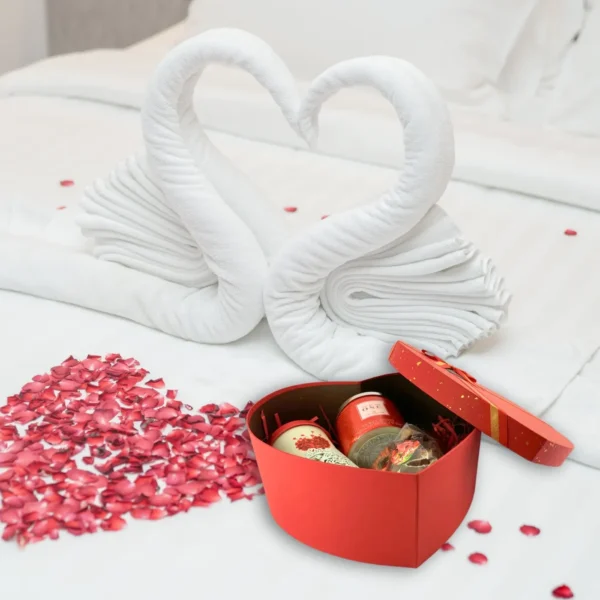 Valentine’s Heart Gift Box with Candle, Mug, Potpourri, and Tealight Holder