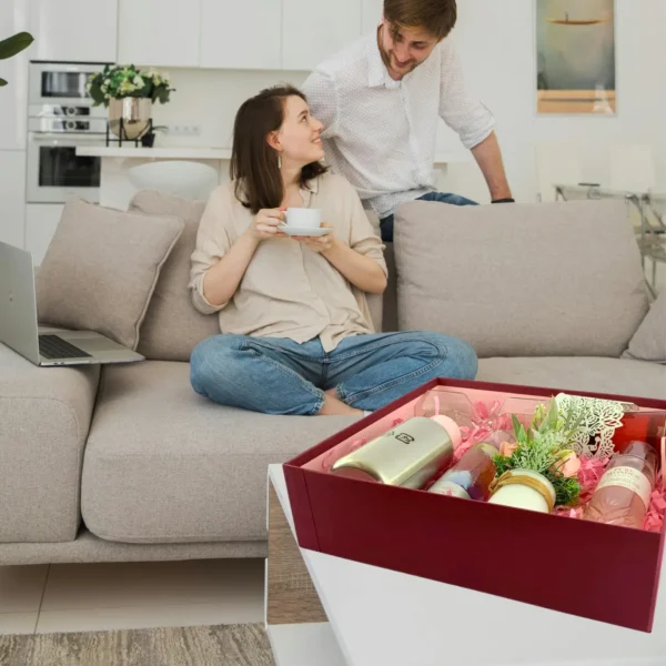 Romantic Gift Box for Couples with Fragrance Mists, Candle, and Decorative Items