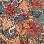 Multi color large flower design