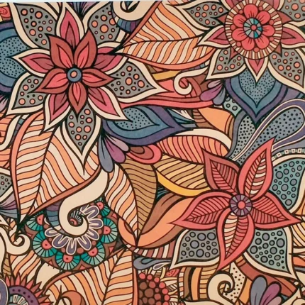 Multi color large flower design