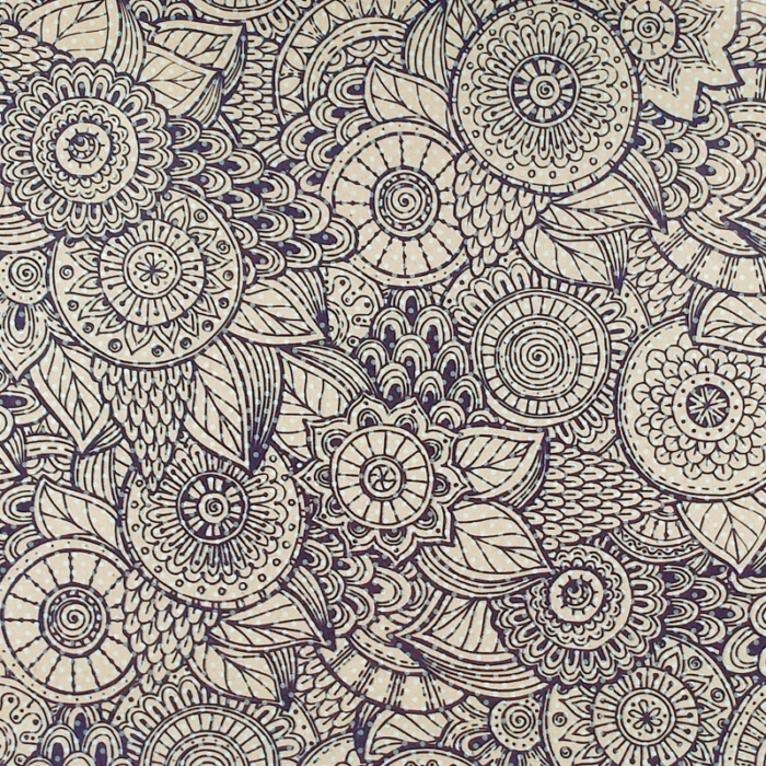 Purple line art design paper for gift wrapping - Image 1