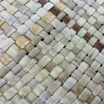 Checkered Natural Rush And Reed Market Bag - "Pan Malla" - Image 2