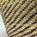 Woven Market Bag – Purple & Natural Rush & Reed Fibers - Image 3