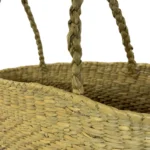 Woven Market Bag – Purple & Natural Rush & Reed Fibers - Image 4