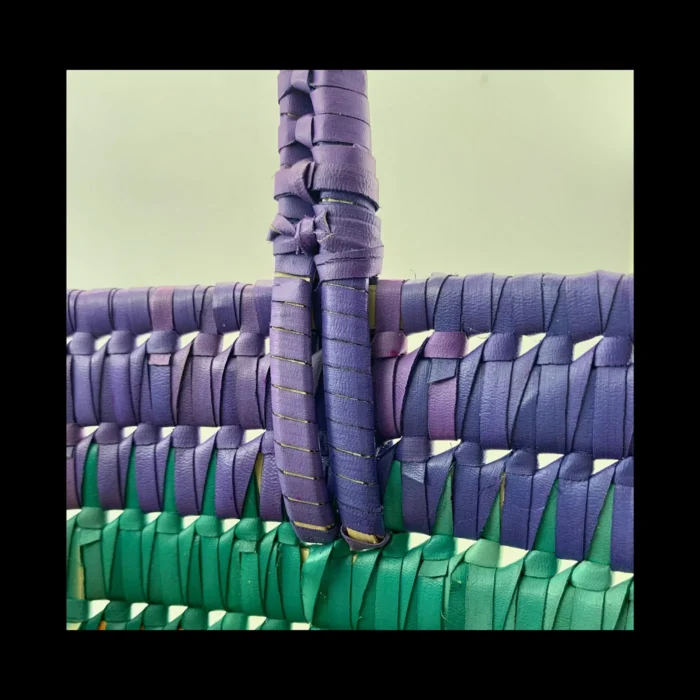 Exquisite Woven Market Bag – Vibrant Palmyra Leaf Design - Image 8