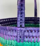 Exquisite Woven Market Bag – Vibrant Palmyra Leaf Design - Image 4