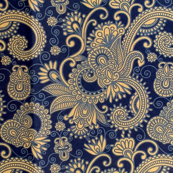 Blue and brown damask paper for DIY projects - Image 1