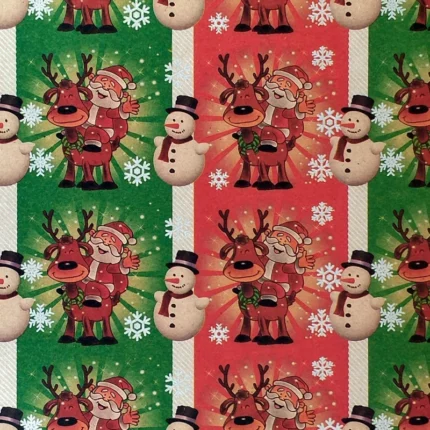 Snowman design matt paper, perfect choice for festive gift wrapping.
