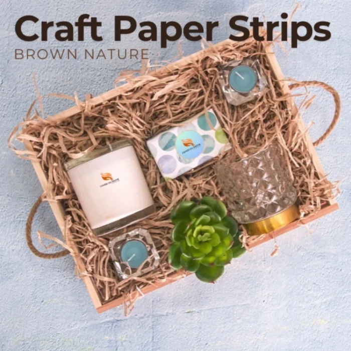 Natural Brown Craft Paper Strips - Image 2