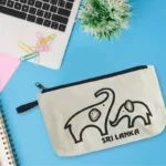 Elephant Pencil Case – Sri Lanka Tote Fabric Pouch