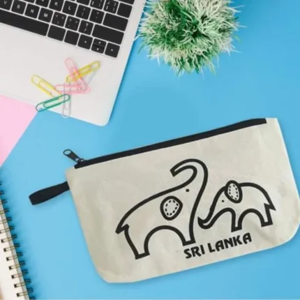 Elephant Pencil Case – Sri Lanka Tote Fabric Pouch