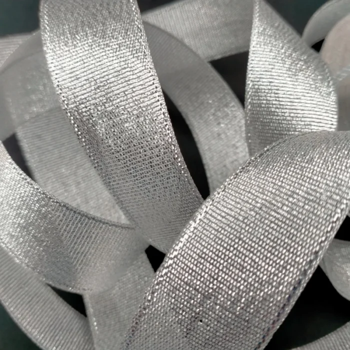Shimmering Silver Organza Ribbon - Image 1