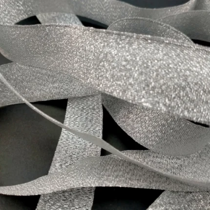 Elegant Silver Glitter Ribbon – Add Sparkle to Your Creations