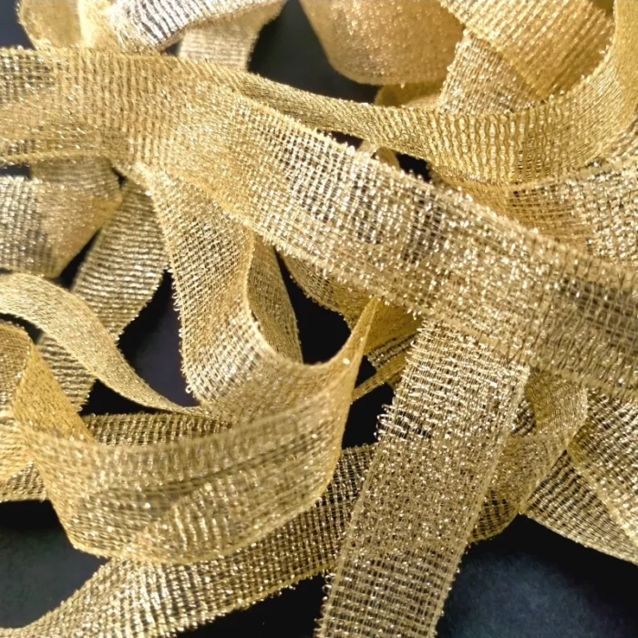 Elegant Gold Mesh Ribbon - Image 1