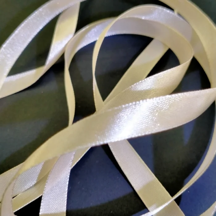 Elegant Ivory Satin Ribbon - Image 1