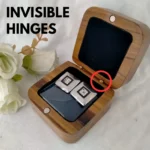 Teak Wood Earring Box with Magnet Lock - Image 4