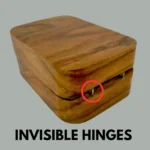 Teak Wood Earring Box with Velvet Inlay - Image 5