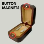 Teak Wood Earring Box with Velvet Inlay - Image 6