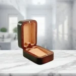 Mahogany Earring Box with Velvet Inlay