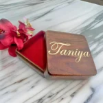 Mahogany Jewelry Box with Epoxy Filled Name