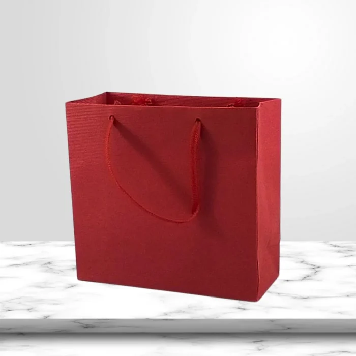 Bright Red Paper Bag - Image 1