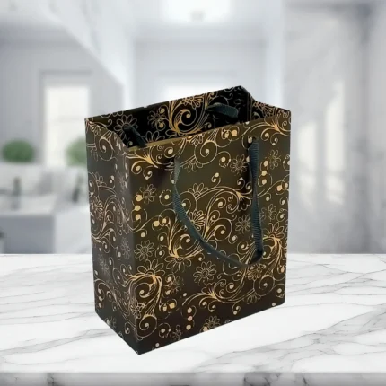 Elegant Black & Gold Paper Bag