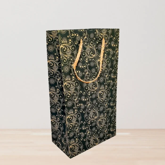 Sophisticated Black & Gold Paper Bag - Image 1