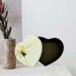 Heart-Shaped Black & White Gift Box - Image 3