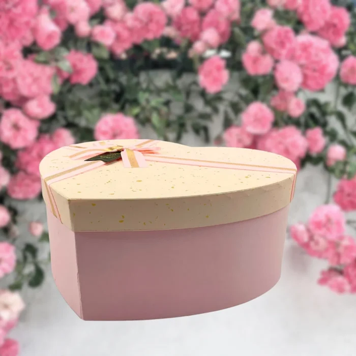 Pink Heart-Shaped Gift Box - Image 1
