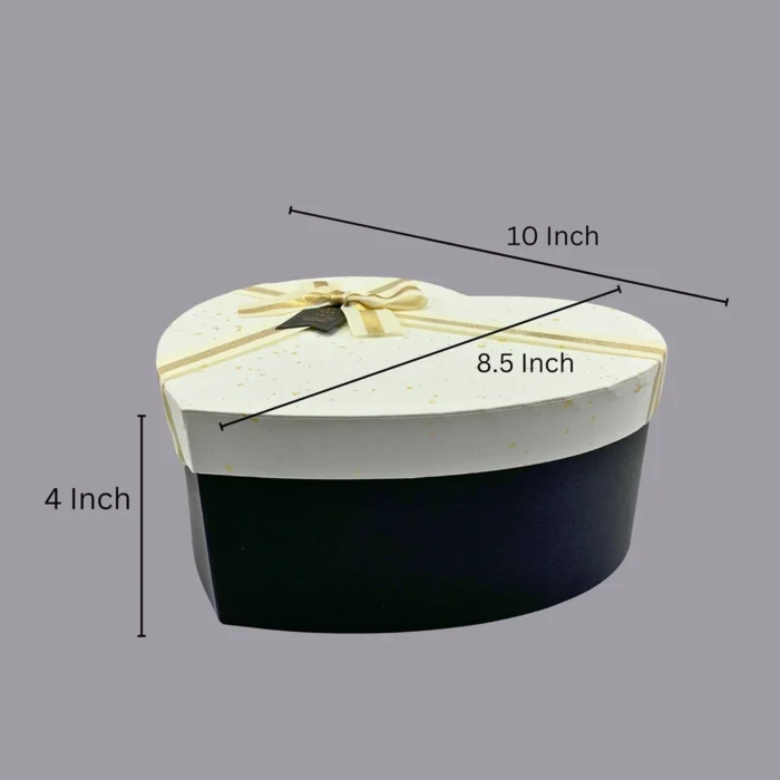 Heart-Shaped Black & White Gift Box - Image 7