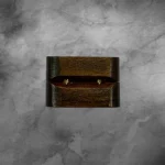 Mahogany Wood Ring Box with Velvet Inlay - Image 5
