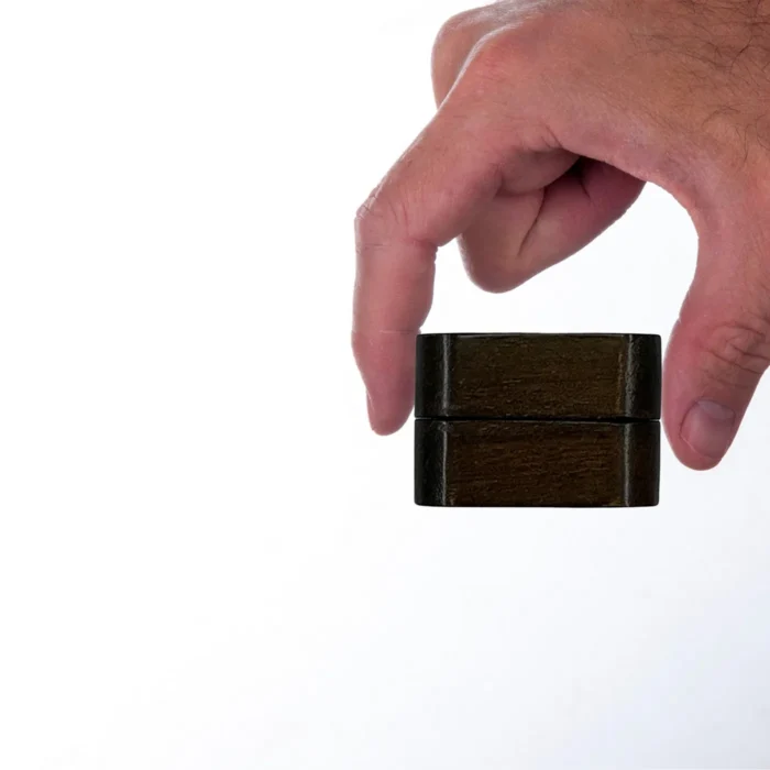 Elegant Mahogany Earring Box with Magnet Lock - Image 5