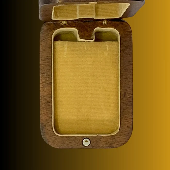 Mahogany Earring Box with Velvet Inlay - Image 5