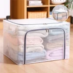 PVC MOONDAY GRAY ZIPPED STORAGE ORGANIZER BOX