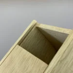 Premium Rubber Wood Storage Box – Natural Finish with Sliding Lid - Image 3