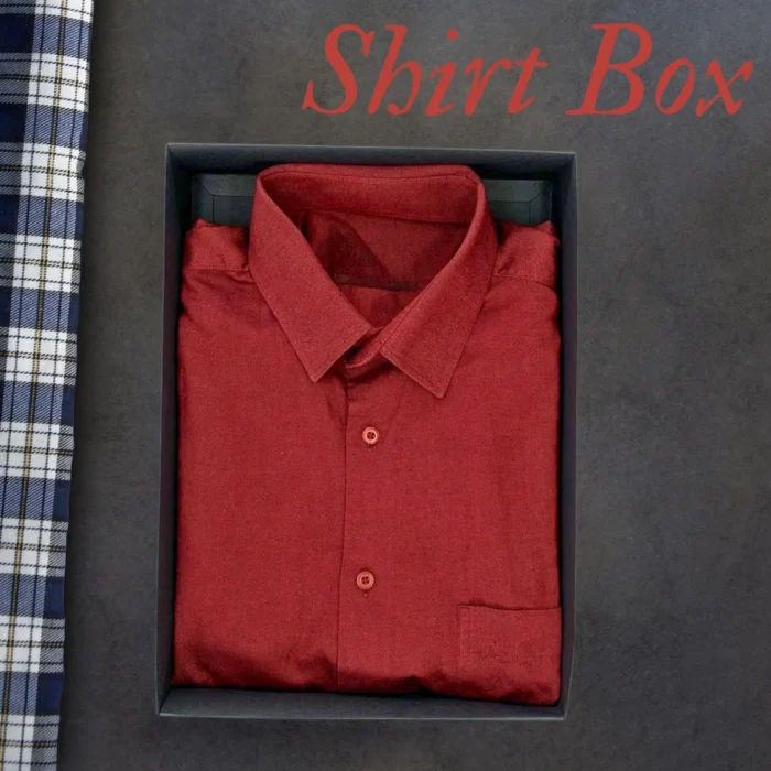 Black Colour Gift Box with Red Ribbon for Exclusive Shirts - Image 5